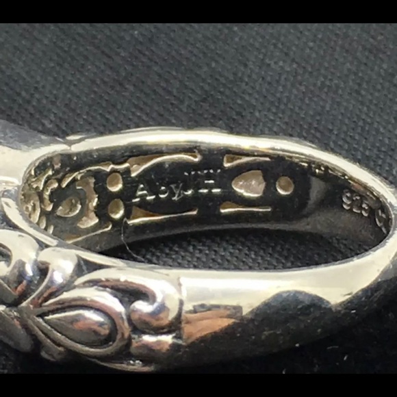 Designer Angela by John Hardy SS CZ scroll ring - Picture 3 of 3